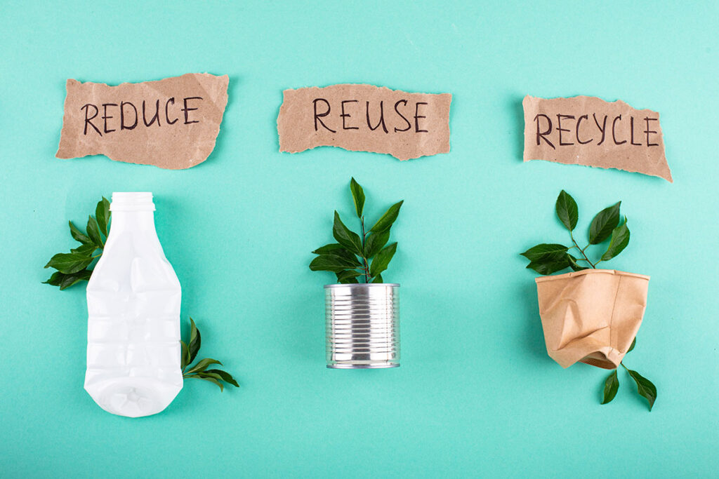 ponovna uporaba smanjuje recikliranje koncept nula otpada