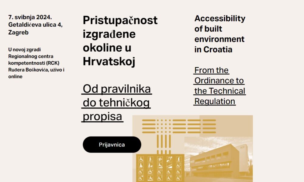 Pristupačnost izgrađene okoline u Hrvatskoj – Od pravilnika do tehničkog propisa