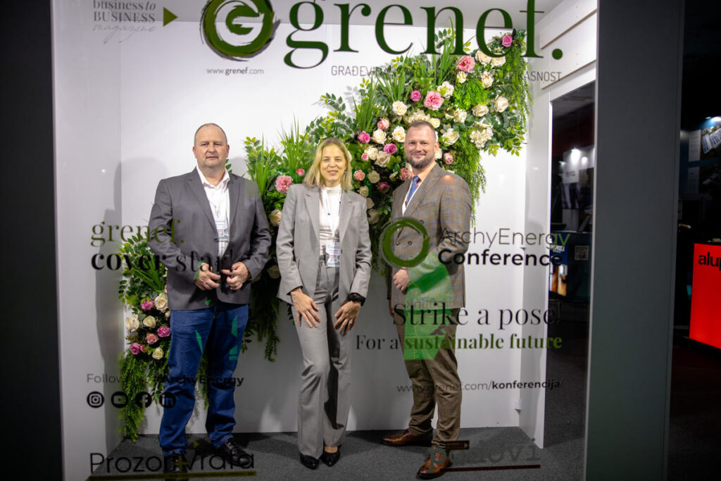 Muhamed Vrućak, Dina Matić (Deceuninck) i Branislav Lj. Jovanović (Axioma plus) na ArchyEnergy 2025 / photo: Deceuninck