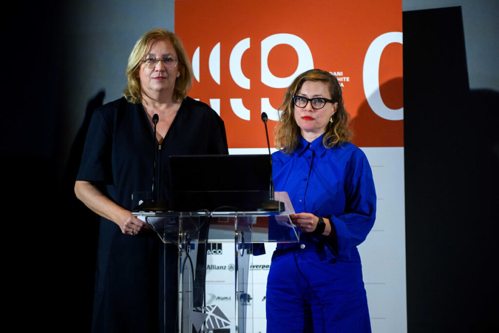 slijeva: Rajka Bunjevac i Mia Roth Čerina / Kešimir Ivaniš. dobitnik nagrade za životno djelo "Viktor Kovačić" / Ivana Žalac / photo: Tom Dubravec / CROPIX