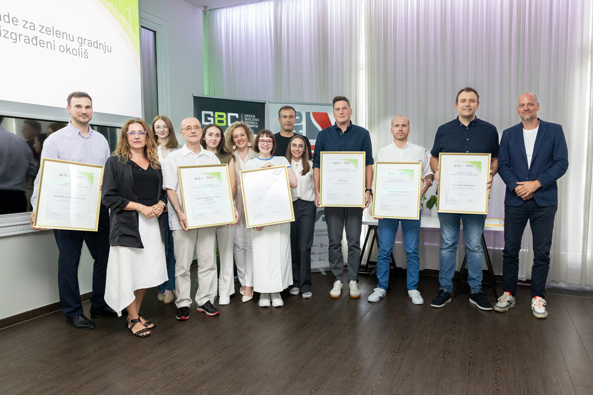 Godišnja nagrada za zelenu gradnju najboljim projektima, instituciji i osobi godine / photo: GBC