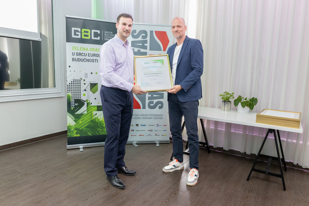 Framos Campus na dodeli godišnje nagrade za zelenu gradnju najboljim projektima, instituciji i osobi godine / photo: GBC