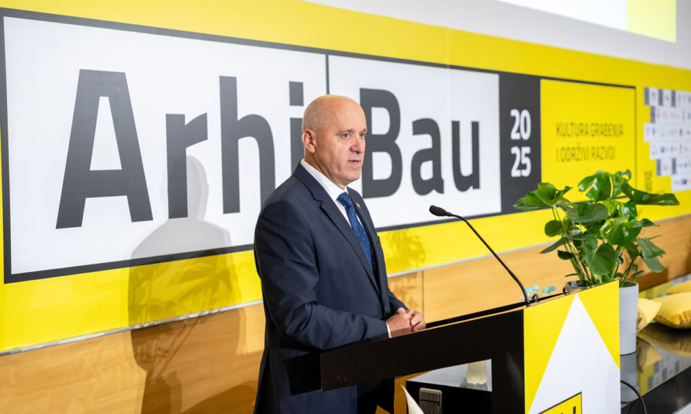 Ministar Branko Bačić na otvaranju ArhiBau 2025 / photo: Mihael Vukoje