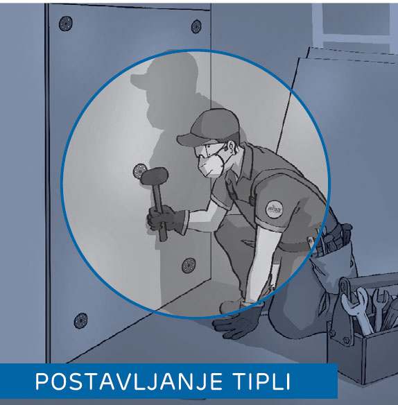 Postavljanje tipli / photo: ARP d.o.o.