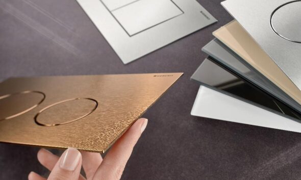 Nova tipka za ispiranje Sigma40 ističe se elegantnim panoramskim formatom i visokokvalitetnim površinskim materijalima / photo: Geberit