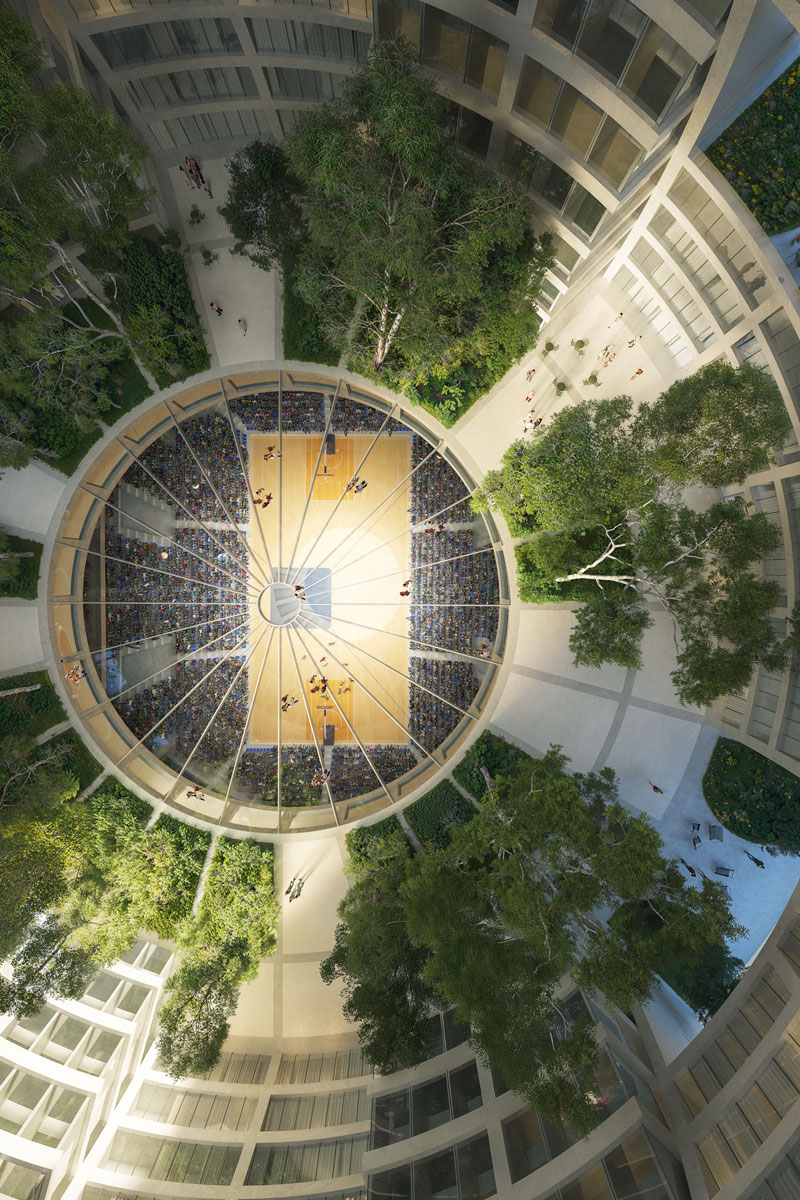 Projekt: MVRDV - Grand Ballroom arena u Tirani 4 Grand Ballrom, otvoren ocolus / render: MVRDV