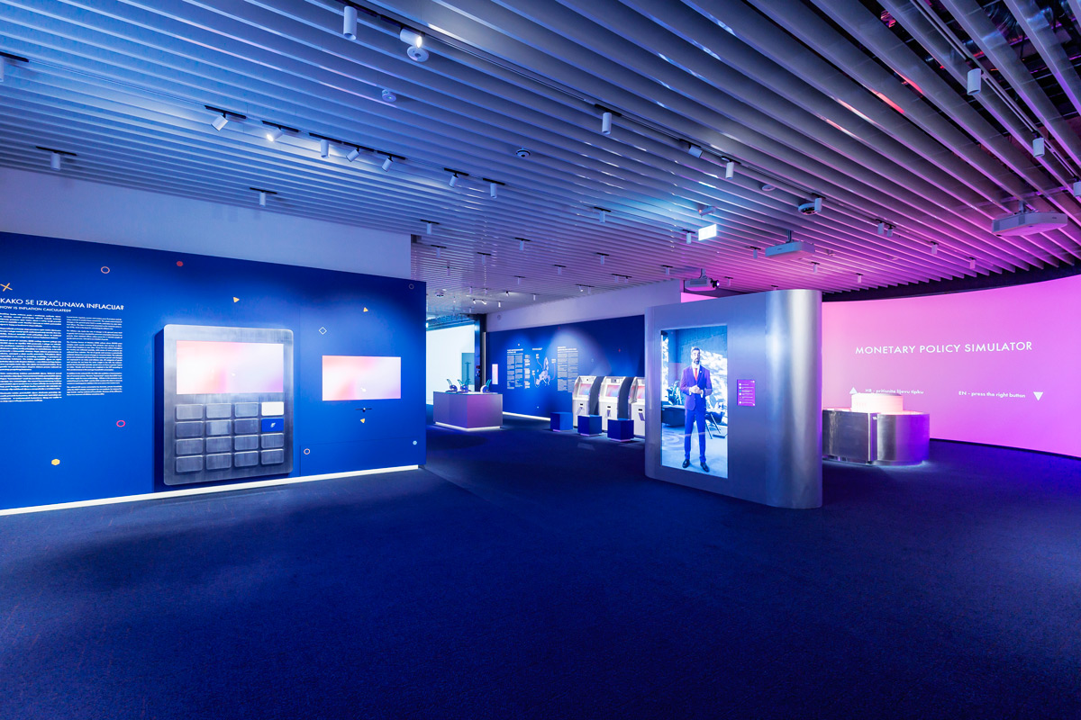 Intervju: Vedrana Vrabec i Marko Rašić - Brendiranje prostora kao režija iskustva 4 Moneterra, Muzej novca Hrvatske narodne banke Zagreb, 2024. / koautori: Real grupa, Ante Vrban, Neven, Hust, MA18+, Goranka Horjan / photo: Neven Petrović