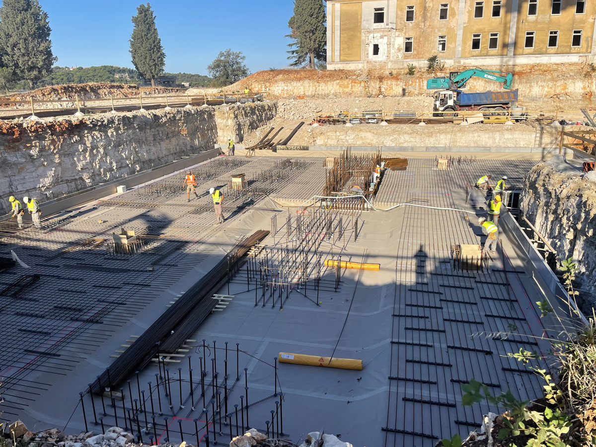 Sika rješenja od temelja do krova - Sigurnost, trajnost i estetika za luksuzni resort u Puli 2 SikaProof ispod temeljne ploče / photo: SIKA