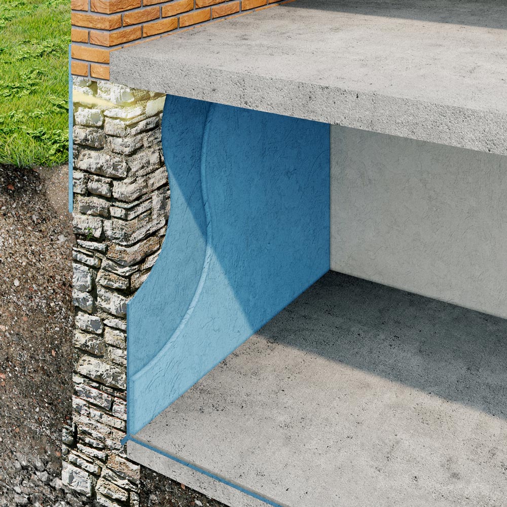 Europska renesansa s VANDEX hidroizolacijom 2 Hidroizolacija podruma na zidovima bez kopanja terena / photo: Tremco