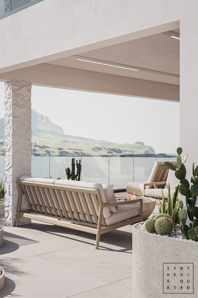 projekt: Synthesis Quatro - Suptilna arhitektura, taktilni doživljaj: Vila Marušići 4 projekt: Vila Marušići, interijer dnevnog boravka / autor projekta: Synthesis Quatro d.o.o. / 3D vizualizacija: Aleksandar Lazić