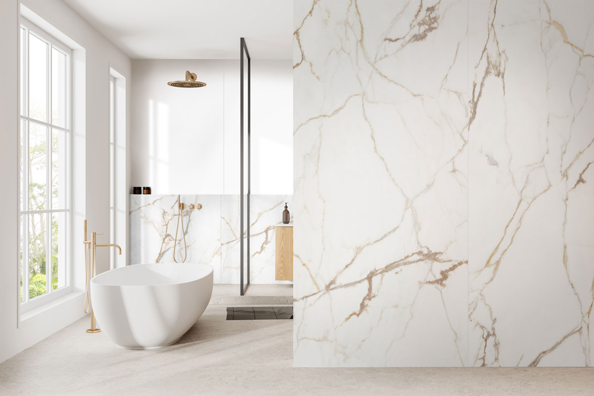 Vodootporne zidne obloge za suvremene interijere 1 Vodootporne zidne obloge u interijeru kupaonice / photo: ©Kronospan