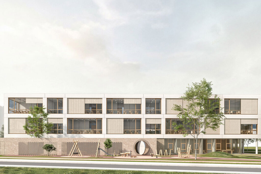 Objavljeni rezultati Natječaja za izradu idejnog arhitektonsko-urbanističkog rješenja Osnovne škole Dubrava - centar 6 5. nagrada Natječaja za Osnovnu školu Dubrava - centar / Autori: Stefan Đorđević, Dalia Dukanac, Milan Karaklić