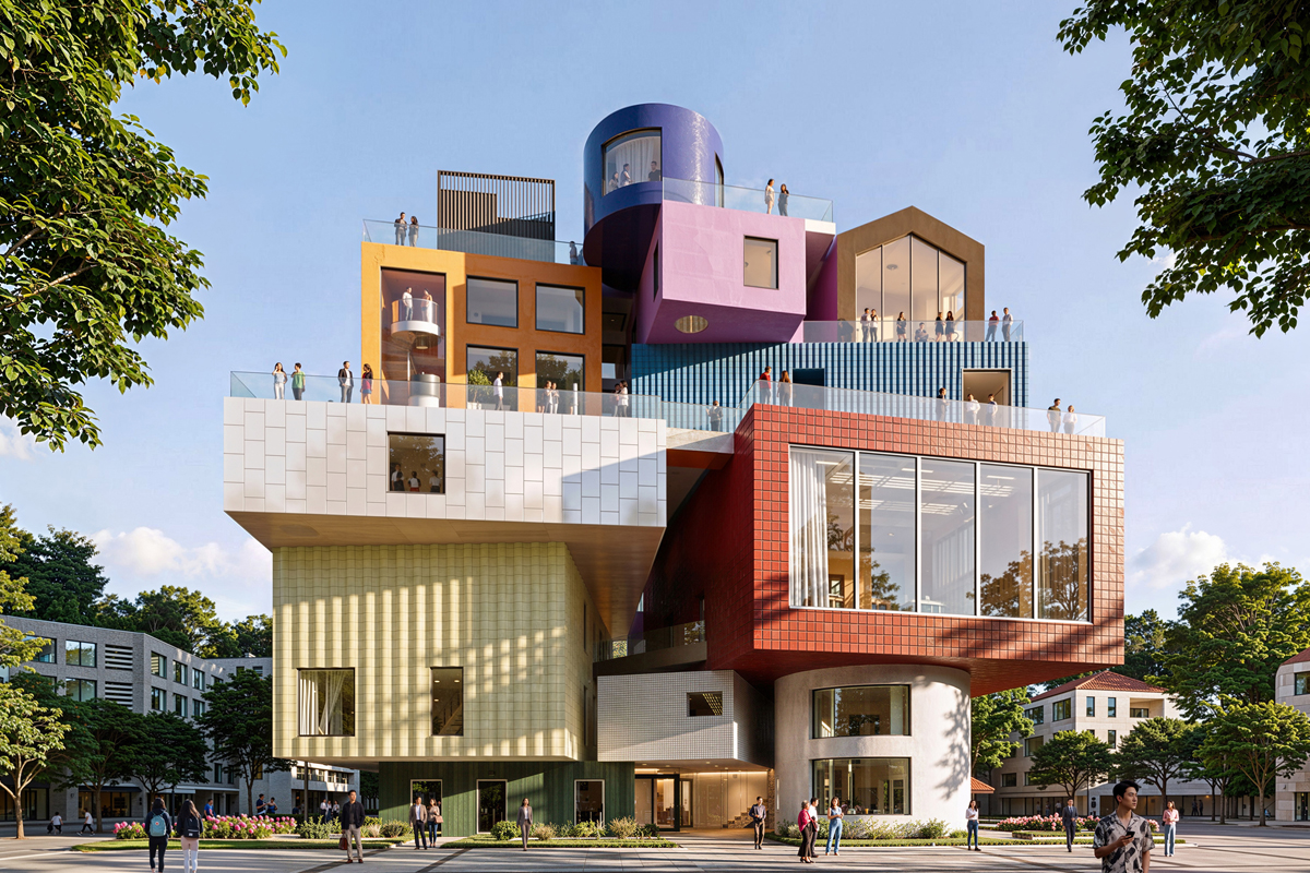 projekt: MVRDV - Art Village kao vertikalna reinterpretacija okolnog naselja 1 projekt: Art Village / autor projekta: MVRDV / 3D vizualizacija: MVRDV