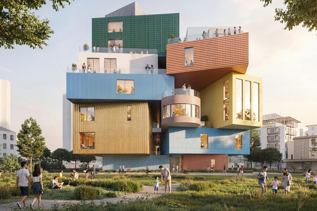 projekt: MVRDV - Art Village kao vertikalna reinterpretacija okolnog naselja 5 projekt: Art Village / autor projekta: MVRDV / 3D vizualizacija: MVRDV