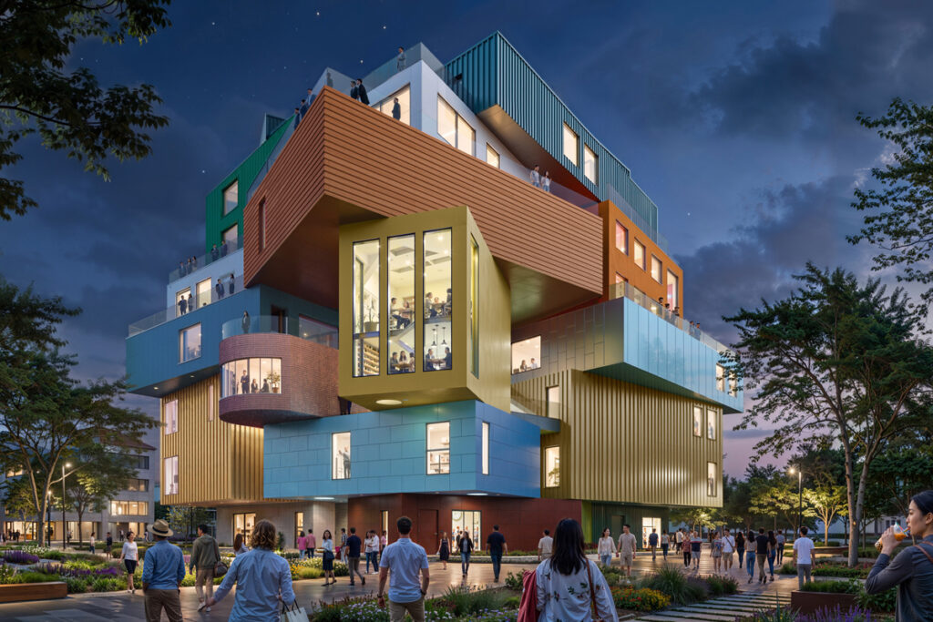 projekt: MVRDV - Art Village kao vertikalna reinterpretacija okolnog naselja 2 projekt: Art Village / autor projekta: MVRDV / 3D vizualizacija: MVRDV