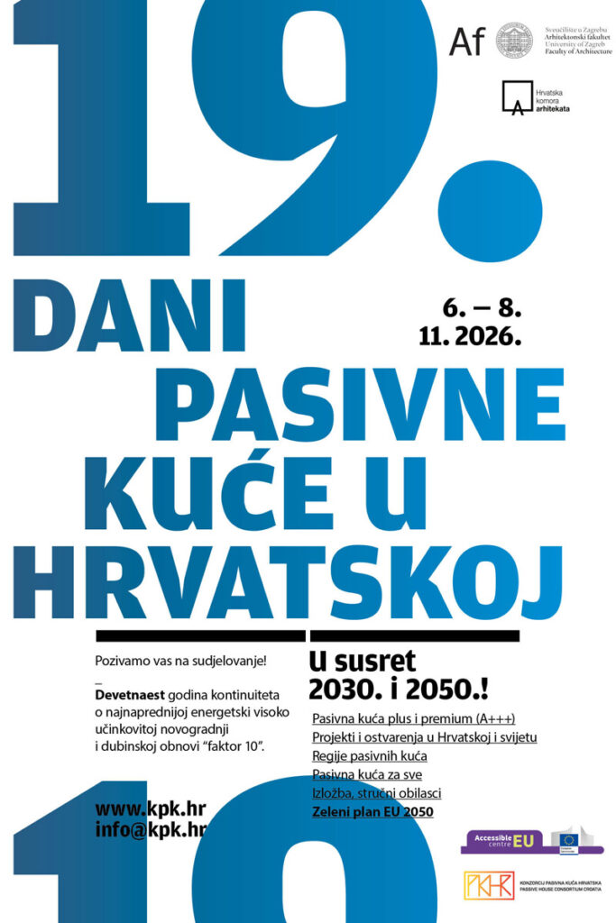 Konferencija Pristupačnost od edukacije do implementacije 2 Baner: 19. Dani pasivne kuće u Hrvatskoj