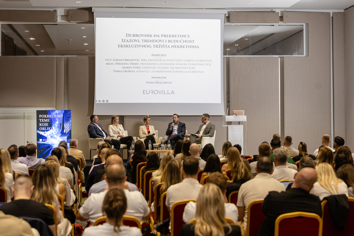Eurovillina konferencija otvorila ključno pitanje: Može li Dubrovnik istodobno privlačiti investitore i zadržati svoje stanovnike? 1 konferencija „Dubrovnik na prekretnici: Izazovi, trendovi i budućnost ekskluzivnog tržišta nekretnina“